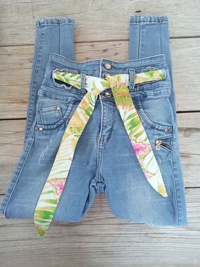 Verox Jeans High Waisted Skinny Jeans Size 10 Colombian Levanta Cola With Belt